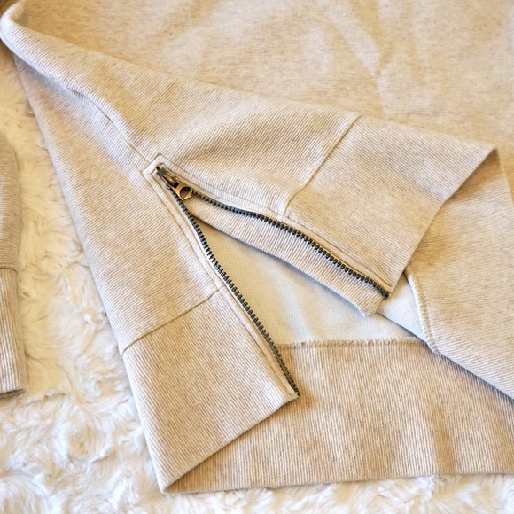 Te Verde - lightweight side zipper sweatshirt XS - cream - Picture 10 of 11